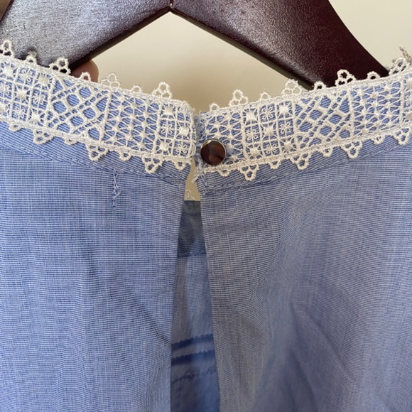 Banana Republic Blue and White Lace Blouse - Picture 7 of 7